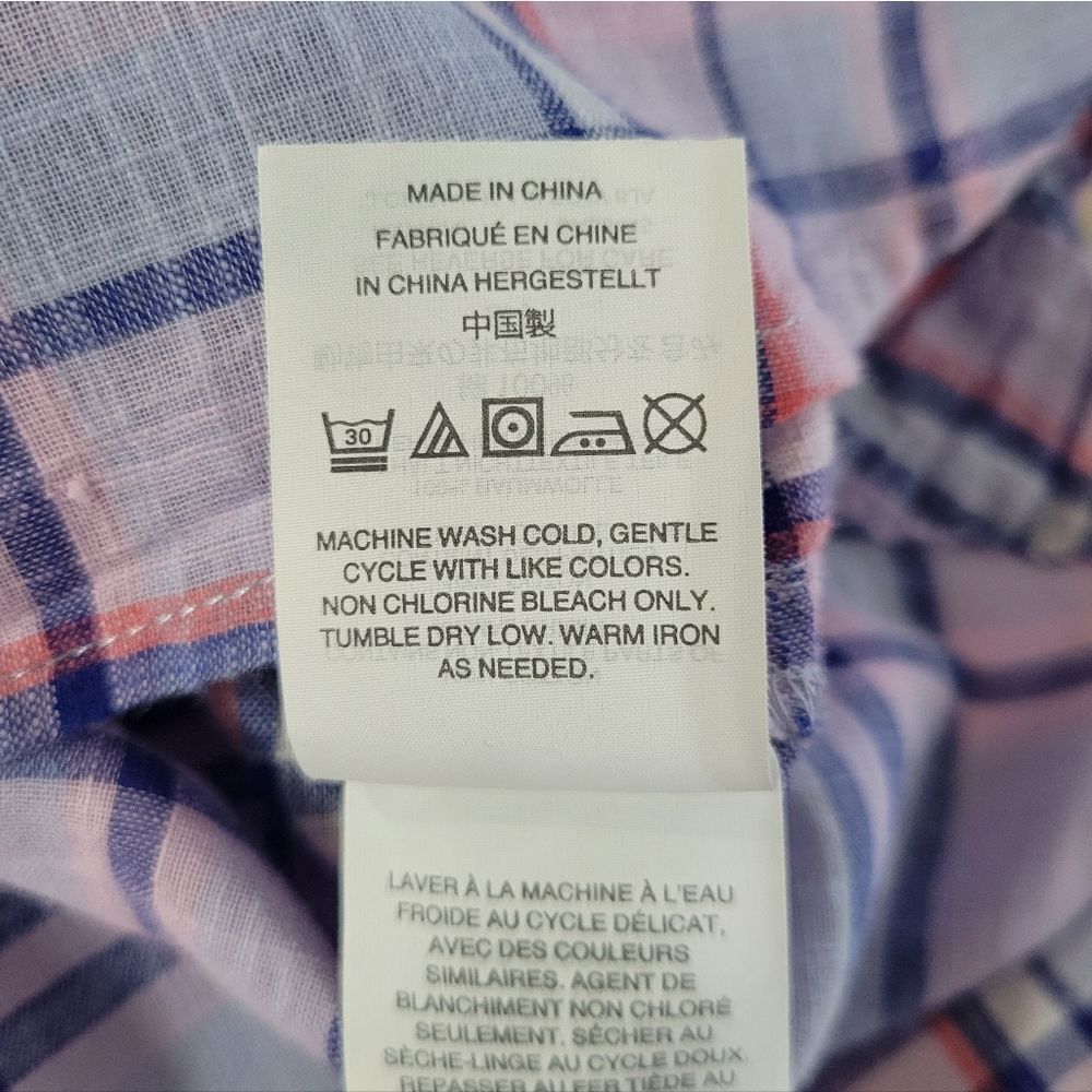 J. Crew Women's Gathered Henley Lilac Plaid Shirt - Picture 12 of 15